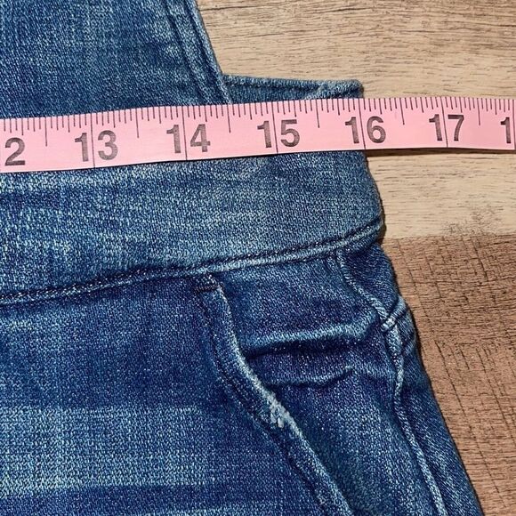 7 FOR ALL MANKIND BLUE FASHION OVERALL STRETCH DRESS MEDIUM‎ BROKEN Size 29 NWT - Picture 11 of 12